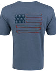 Flag T-Shirt in Heather Blue - Guns and Golf