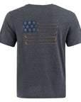 Flag T-Shirt in Heather Charcoal - Guns and Golf