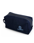 The Holderness & Bourne Littler Dopp Kit in Navy with Cyan Blue