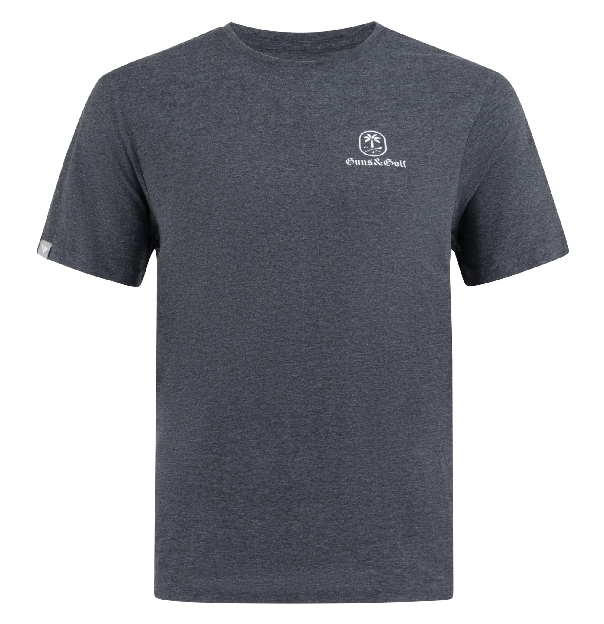 Flag T-Shirt in Heather Charcoal - Guns and Golf