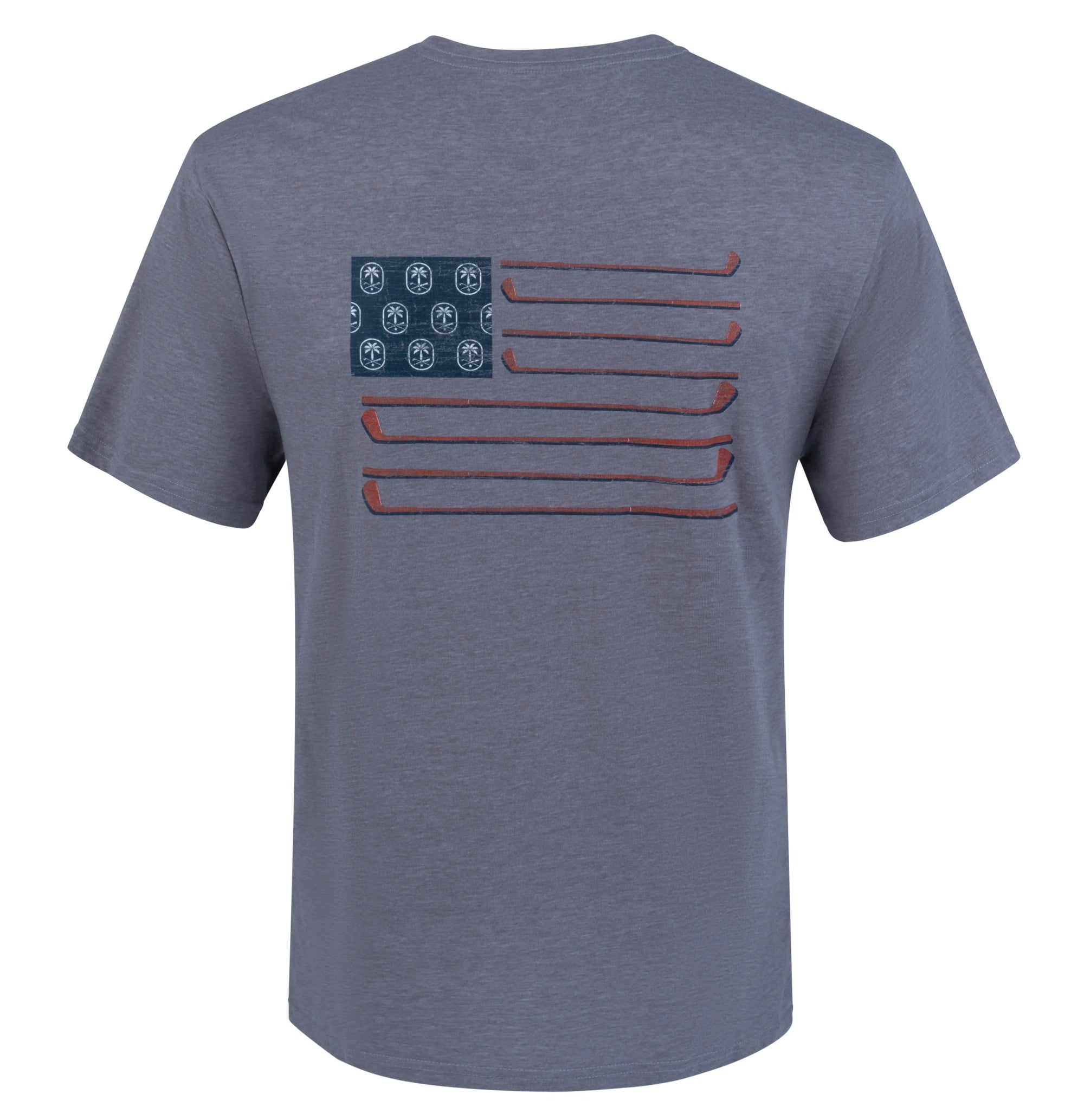 Flag T-Shirt in Heather Grey - Guns and Golf
